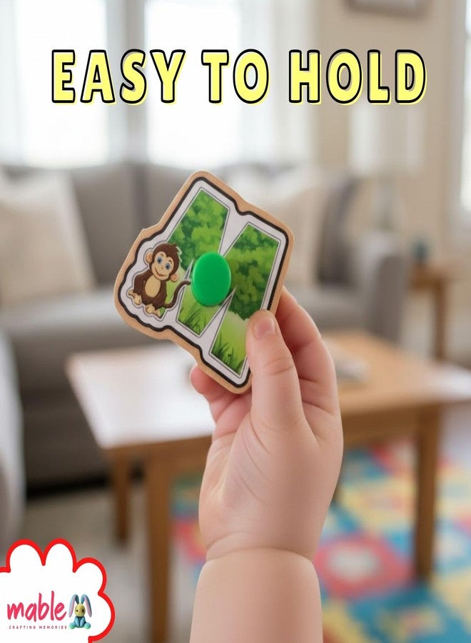 MABLE لعبة أحجية الحروف الأبجدية للأطفال من مابل | لوحة أحجية تعليمية من الورق المقوى | لعبة تعليمية مبكرة للأطفال الصغار من عمر سنتين فما فوق - Image 3